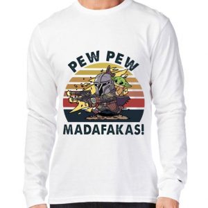 Hot Vintage Mandalorian and Baby Yoda Pew Pew Madafakas shirt 2
