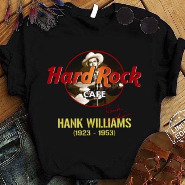Official Hank Williams Hard Rock Cafe 1923-1953 Signature shirt
