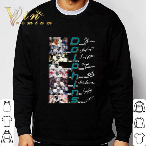 Miami Dolphins Signatures Don Shula Dan Marino Larry Little shirt