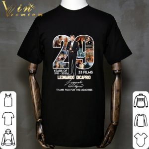 Thank You Leonardo Dicaprio 29 Years Of 1991-2020 33 Films Signature shirt 1