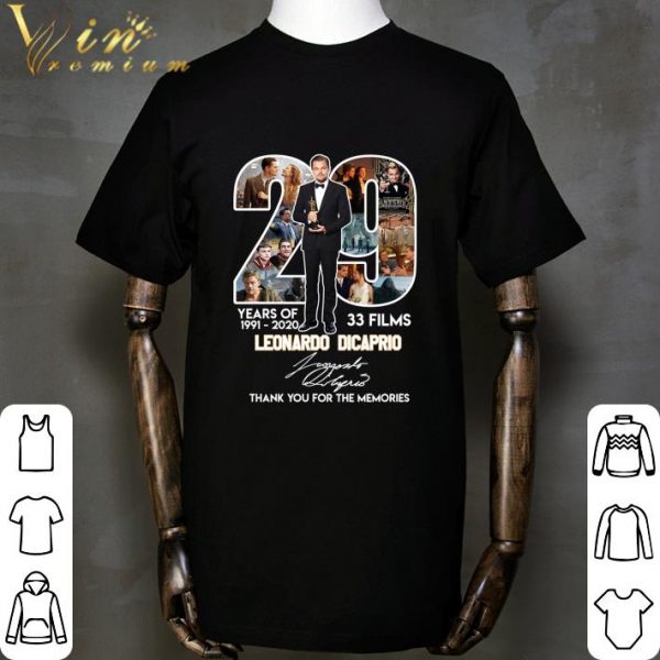 Thank You Leonardo Dicaprio 29 Years Of 1991-2020 33 Films Signature shirt