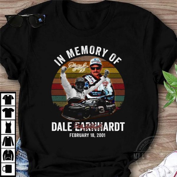 Premium In Memory Of Dale Earnhardt February 18 2001 Signatures Sunset shirt