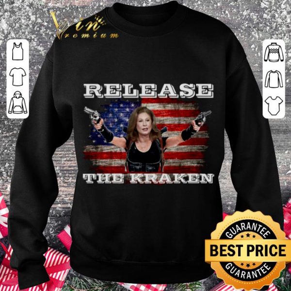 Hot Sidney Powell Release The Kraken Trump American flag shirt