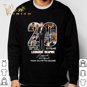Thank You Leonardo Dicaprio 29 Years Of 1991-2020 33 Films Signature shirt 2
