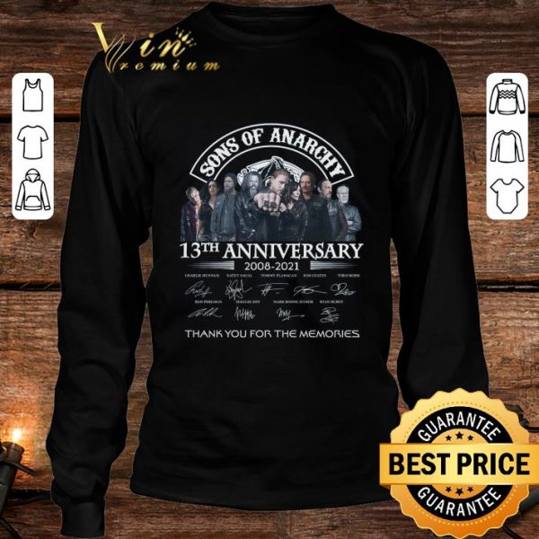 Best Sons Of Anarchy TV Series 13th Anniversary 2008-2021 Signatures shirt