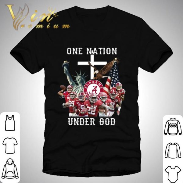 Statue of Liberty One Nation Under God Alabama Crimson Tide Signatures shirt