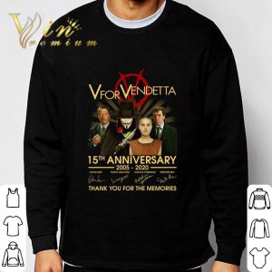 Thank You V for Vendetta 15th anniversary 2005-2020 Signatures shirt 2