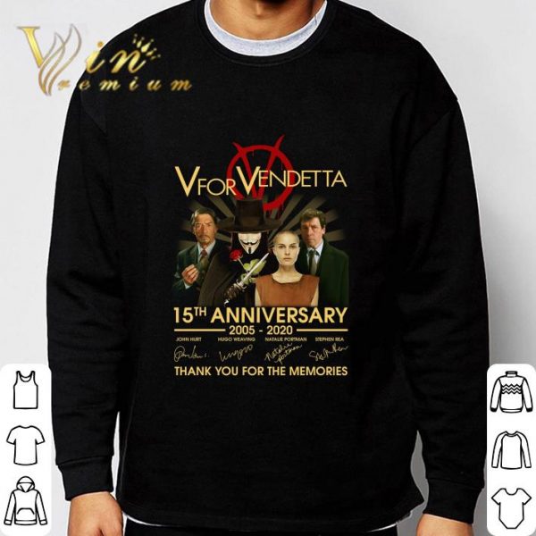 Thank You V for Vendetta 15th anniversary 2005-2020 Signatures shirt