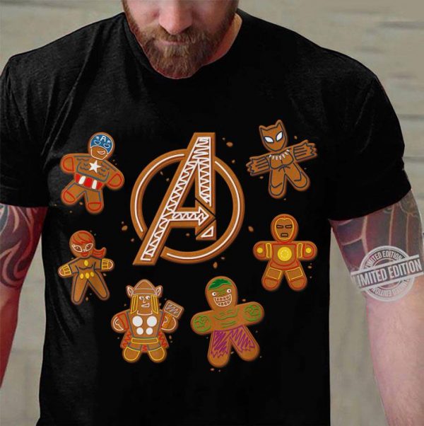 Awesome Marvel Avengers Gingerbread Cookies Christmas shirt