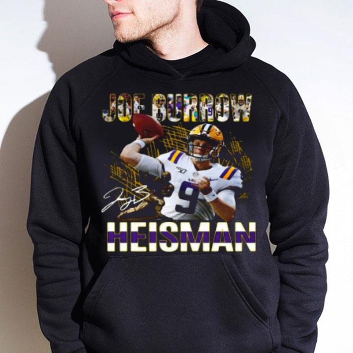 3a9308bb awesome 9 joe burrow signature heisman lsu tigers shirt 4 - Awesome 9 Joe Burrow Signature Heisman LSU Tigers shirt