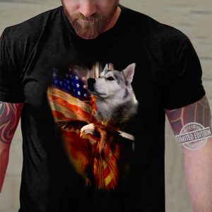 Alaskan Malamute American Flag Wings shirt 2