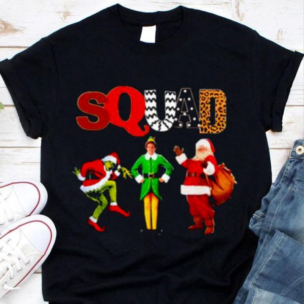 Squad Grinch Elf and Santa Claus Christmas shirt