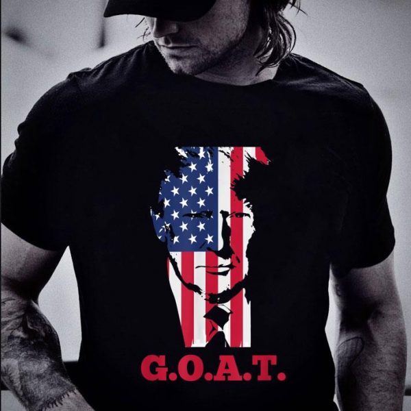 Official Donald Trump Greatest Of All Time G.O.A.T President American Flag shirt