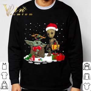 Reindeer Baby Yoda Santa Baby Groot Christmas Gift 2020 shirt 2