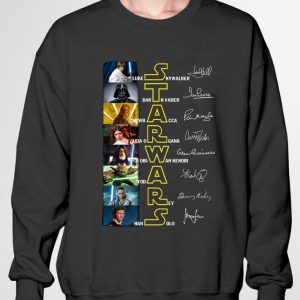 Funny Star Wars Characters Signatures Luke Skywalker Darth Vader Leia shirt 2