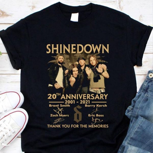Premium Shinedown Band Rock 20th Anniversary 2001-2021 Signatures shirt