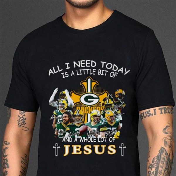 Hot Green Bay Packers Signatures And A Whole Lot Of Jesus shirt