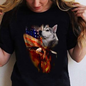 Alaskan Malamute American Flag Wings shirt 1