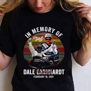Premium In Memory Of Dale Earnhardt February 18 2001 Signatures Sunset shirt 1