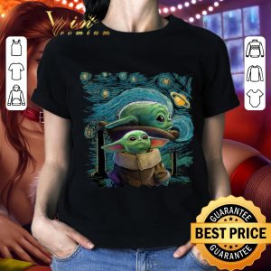 Original Star Wars Baby Yoda Starry Night Van Gogh shirt 1