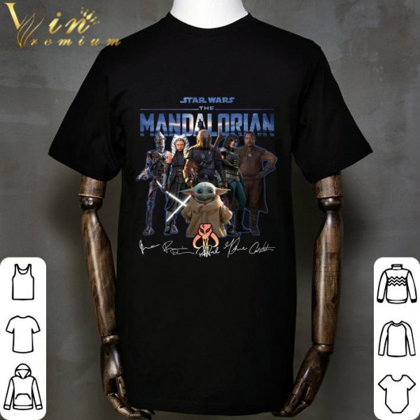 Star Wars The Mandalorian Characters Signatures shirt