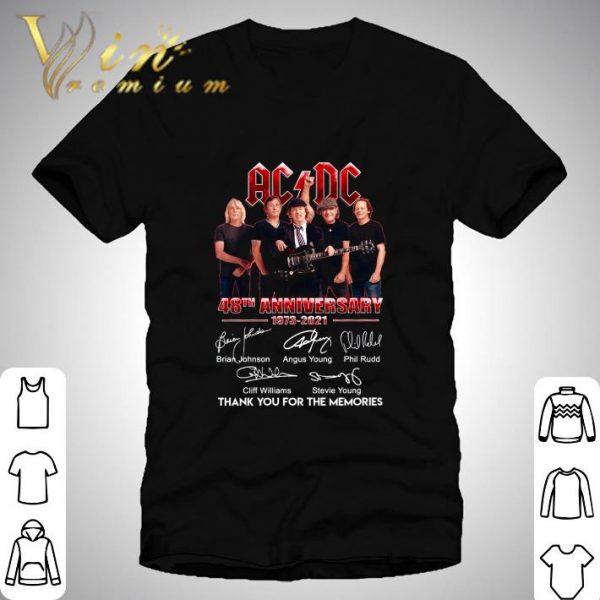 ACDC band member 48th Anniversary 1973-2021 Signatures shirt