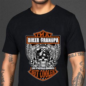 Awesome Harley-Davidson I'm a Biker Grandpa like a Normal Grandpa But Cooler shirt 2