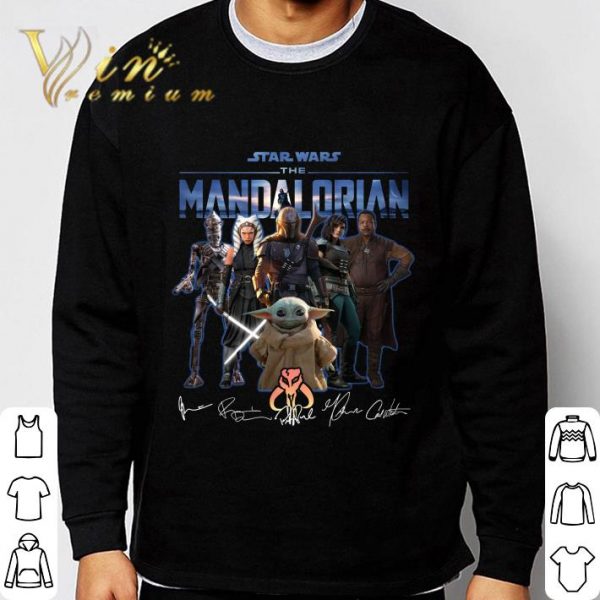 Star Wars The Mandalorian Characters Signatures shirt
