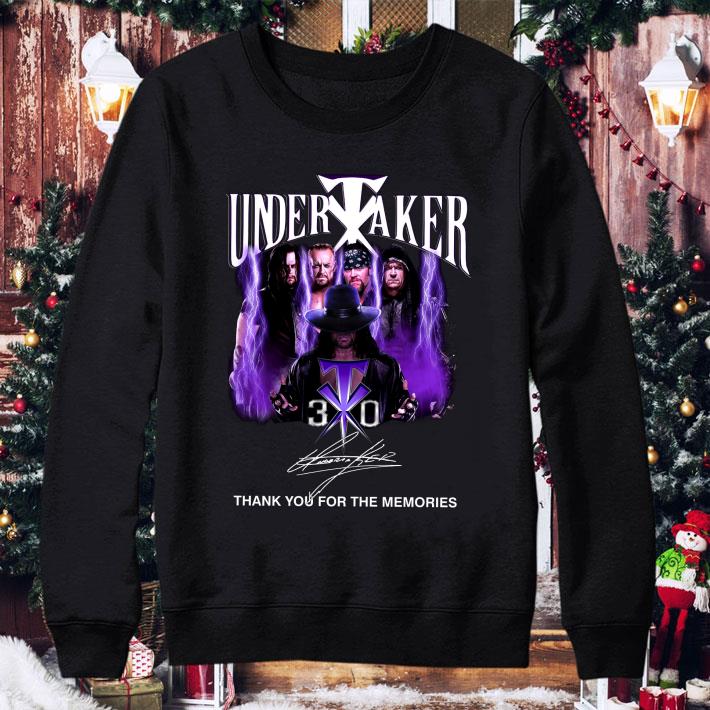 Official RIP Undertaker 30 years WWE signature thank you for the memories shirt 8baf3517 official rip undertaker 30 years wwe signature thank you for the memories shirt 4 - Official RIP Undertaker 30 years WWE signature thank you for the memories shirt