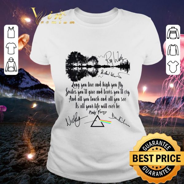 Best Pink Floyd Signatures Breathe Lyrics Long You Live And High You Fly shirt