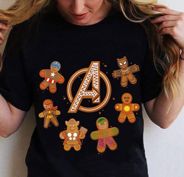 Awesome Marvel Avengers Gingerbread Cookies Christmas shirt