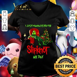 Best Grinch and Max I Just Wanna Listen To Slipknot All Day shirt 1