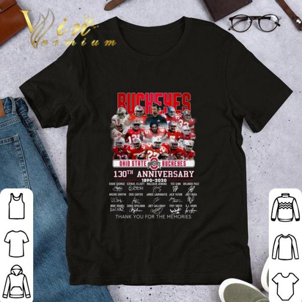 Awesome Buckeyes Ohio State Buckeyes 130th Anniversary 1890-2020 Signatures shirt