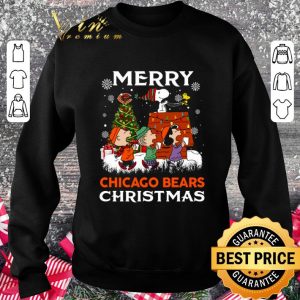 Funny Peanuts Characters Snoopy Merry Chicago Bears Christmas shirt 2