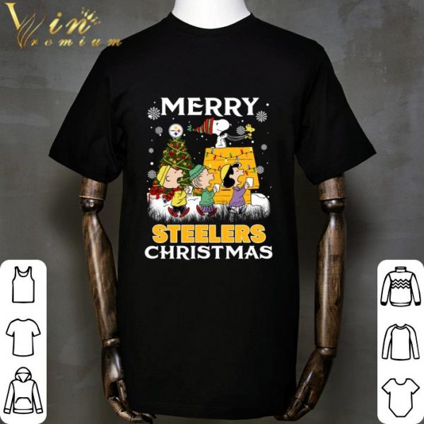 Peanuts Characters Merry Pittsburgh Steelers Christmas shirt