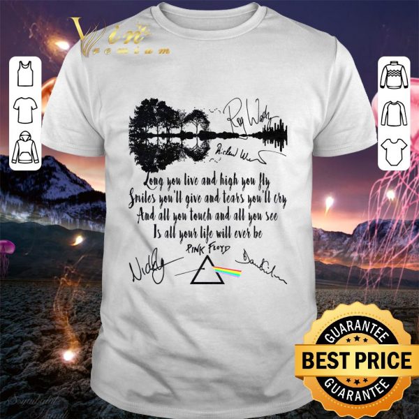 Best Pink Floyd Signatures Breathe Lyrics Long You Live And High You Fly shirt