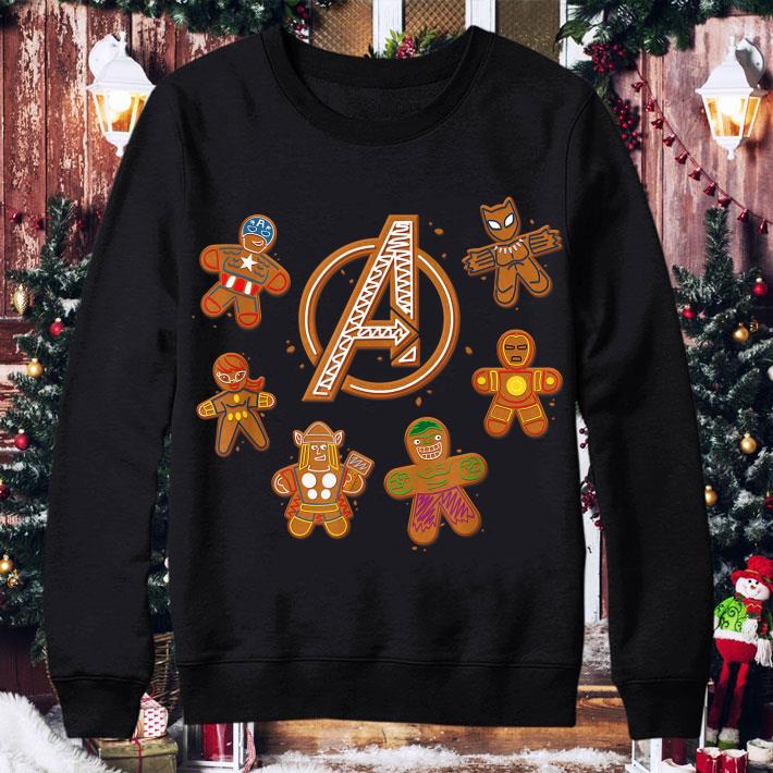a55a122e awesome marvel avengers gingerbread cookies christmas shirt 4 - Awesome Marvel Avengers Gingerbread Cookies Christmas shirt