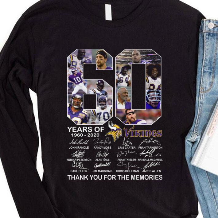 a8d42bec awesome 60 years of 1960 2020 vikings signed thank you for the memories shirt 4 - Awesome 60 Years Of 1960-2020 Vikings Signed Thank You For The Memories shirt