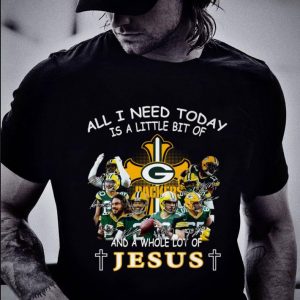 Hot Green Bay Packers Signatures And A Whole Lot Of Jesus shirt 1