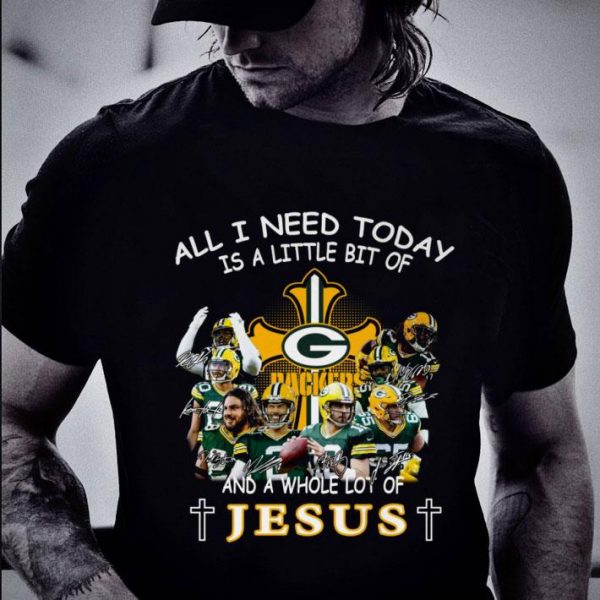 Hot Green Bay Packers Signatures And A Whole Lot Of Jesus shirt