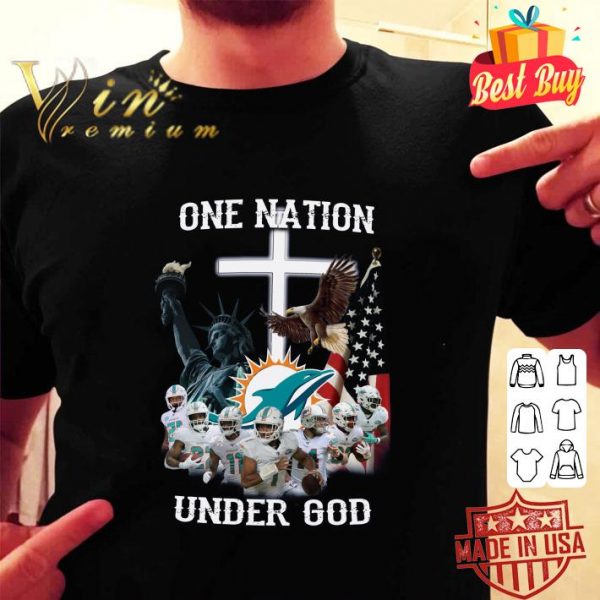 Official Miami Dolphins Statue Of Liberty One Nation Under God shirt
