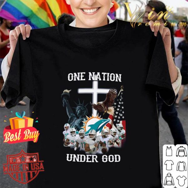 Official Miami Dolphins Statue Of Liberty One Nation Under God shirt
