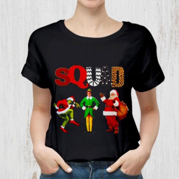 Squad Grinch Elf and Santa Claus Christmas shirt