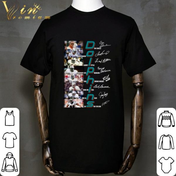Miami Dolphins Signatures Don Shula Dan Marino Larry Little shirt