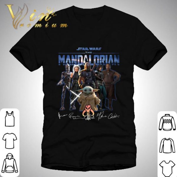 Star Wars The Mandalorian Characters Signatures shirt