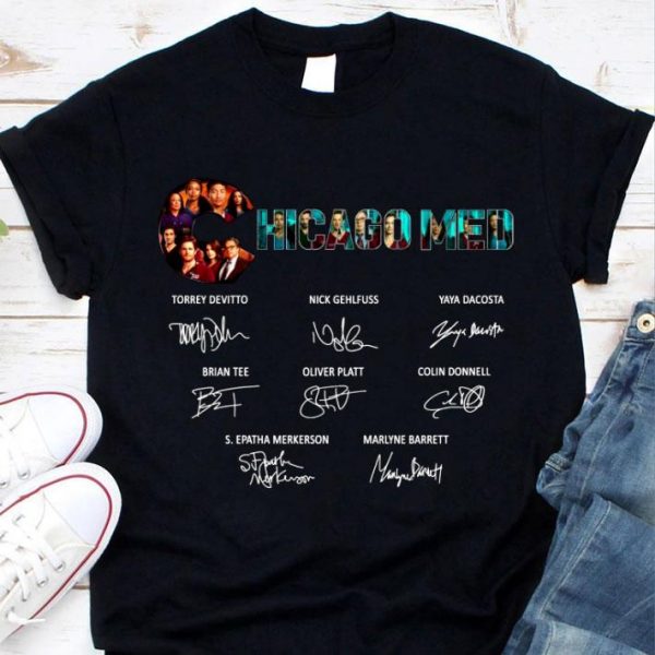 Awesome Chicago Med Signatures Torrey Devitto Nick Gehlfuss Yaya Dacosta shirt