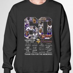 Awesome 60 Years Of 1960-2020 Vikings Signed Thank You For The Memories shirt 2
