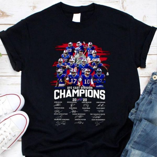 Best Team NFL Buffalo Bills AFC East Division Champions 2020 Signatures shirt