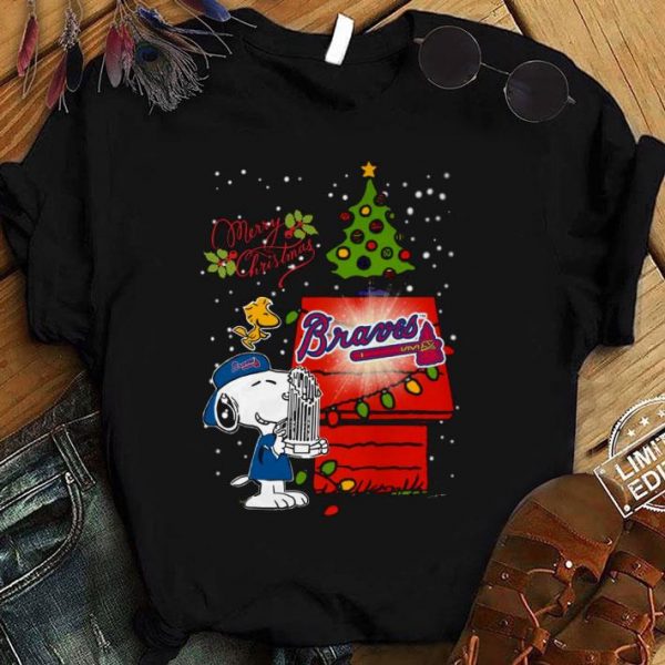 Best Snoopy Woodstock Merry Christmas Atlanta Braves shirt