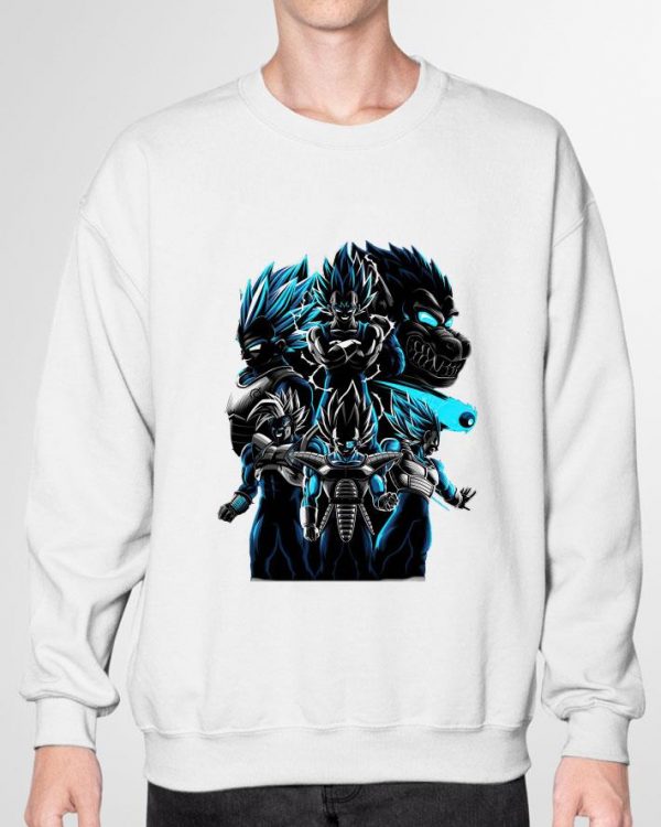 Official All Super Saiyan States Of Prince Vegeta Dragon Ball shirt